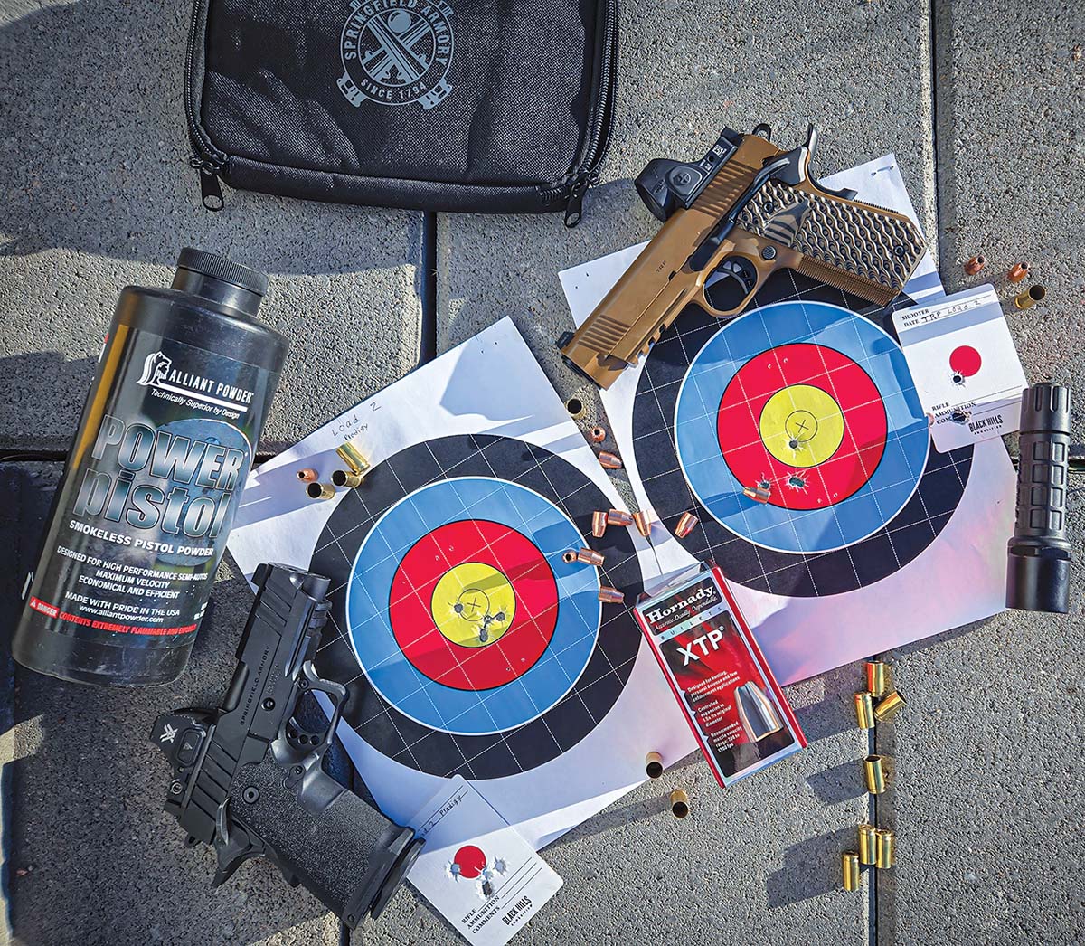 Power Pistol powder paired with Hornady XTP bullets have long been favorite components in the 9mm Luger. Power Pistol does produce significant flash under low light conditions but has always yielded good accuracy and velocity.